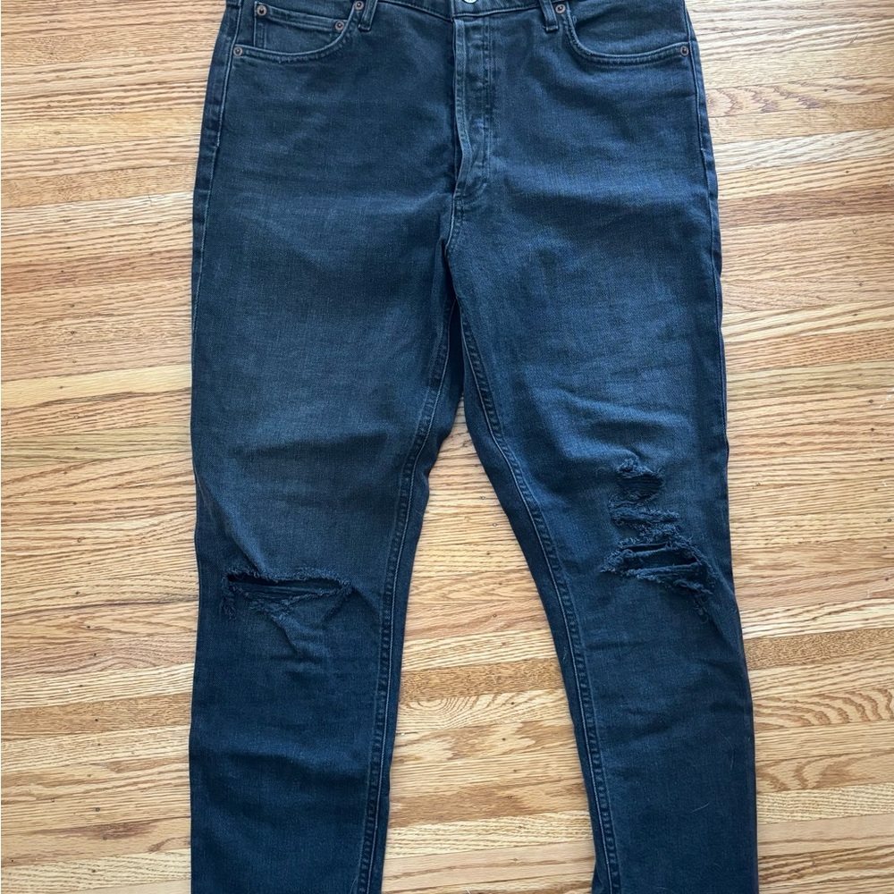 Agolde Women's Dark Gray High Rise Jeans